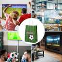 2 x PEUTIER 16pcs Football Party Bags with Handles - Soccer Themed Goodie Bags for Boys, Kids, Adults - Birthday Gift Supplies (Style 7)