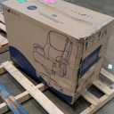 La-Z-Boy Delano Big & Tall Executive Office Chair, Ergonomic Mid-Back with Body Pillow Lumbar Support, ComfortCore with Memory Foam Cushion, Mahogany Wood Arms and Swivel Base, Bonded Leather, Black