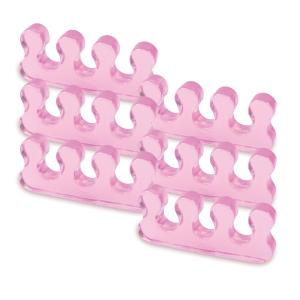 3 x Toe Separators for Pedicure, Gel Toe Spacers for Men and Women Suitable for Overlapping Toes, Bunions, Hammer Toe, Soft Toe Spreader for Separating Toenails or Nails-4pcs (Pink)