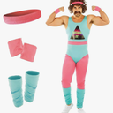 fun shack 80s Exercise Costumes For Men, 80s Workout Costumes, Retro Fitness Outfits For Men, 80s Gym Attire (X-Large Size)