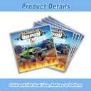 120PCS Monster truck Party Supplies boys kids Themd Party Decorations for birthday Tableware Set Plates Napkin Cups Set for 20 Guests