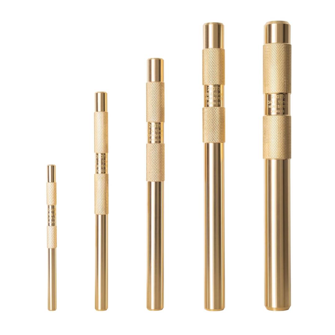5-Piece Brass Punch Set, Removing Repair Tool, 1/4", 3/8", 1/2", 5/8", 3/4" Brass Pin Drive Punch Set, Replace 67003-MAI 045256670034