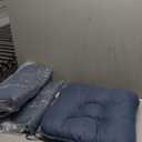 BETU Chair Cushions for Dining Chairs Set of 4, 3.5" Thick Kitchen Table Chair Pads with Ties, Non Slip Backing and Covers, Seat Cushion for Dining Room, Bar, Patio Chairs, 16"X16"X3.5", Navy Blue