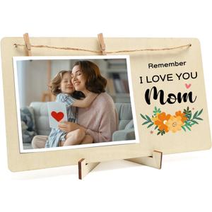 Mom Picture Frame Best Step Mom Christmas Gifts for Women Wooden 4x6 Photo Frame Keepsake Unique Valentines Day Gift Idea Mothers Day Birthday Gifts for Mama Mother Stepmom Desk Table Decor