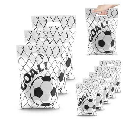 2 x Football Party Favors Goodie Bags - 50 Pcs Football Gift Bags Sport Themed Party Favors Football Treat Bags for Team Goody Candy Snack Bag for Birthday Presents Packing Storage Supplies