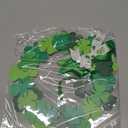 Yookeer St. Patrick's Day Door Decoration Shamrock Wreath for Front Door 3D Shamrock Gold Coin Jar Leprechaun Hat Wooden Hanging Sign Irish Green Clover Lucky Hanging Home Wall Decor(Fresh Style)