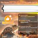 24W T5 UVB Reptile Light Fixture Combo Kit 10.0 UVB Fluorescent Tube for Bearded Dragons, Lizards & Tortoises UVA UVB Reptile Light, 22" Terrarium Hood (UVB 10.0-Desert, 22INCH-24W)