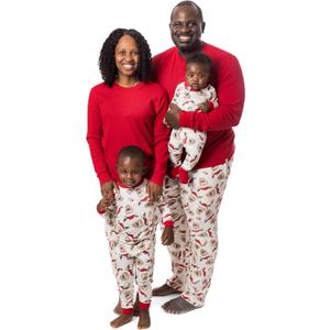 Burt's Bees Baby Family Matching Holiday Pajamas - Organic Cotton PJs for Infants, Toddlers, Kids, Men, and Women