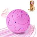 Interactive Dog Ball, Smart Dog Toy for Medium and Large Dogs, Automatic Moving, Rotating & Bouncing, E-TPU Material, IP54 Waterproof, Motion-Activated Dog Stimulation Toy to Keep Them Busy (Pink)