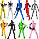 Titan13 Action Figure, Lucky Robot 13 Action Figure,3D Printed Multi-Jointed Movable Action Figures,Dummy Robot 13 Figure Creative Gifts for Kids Adults (9pcs)