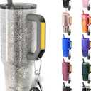 Thicc Buddy - 40 oz Stainless Steel Vacuum Insulated Tumbler with Lid and Straw for Water - Travel Mug Cupholder Friendly - Gifts for Women Men Him Her (Silver Sleigh)