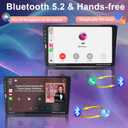 9 Inch Single DIN Car Stereo with Wireless Apple CarPlay Android Auto, Car Radio, 9" IPS Capacitance Touchscreen, Bluetooth 5.2, FM Receiver, Backup Camera,USB/Type-C, subwoofer, Apple Car Play