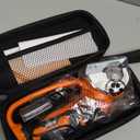 BUBRA Cordless Electric Scissors, 4V Cardboard Cutter with 4 Blades, Rechargeable Box Cutter up to 1/3", with Storage Bag, Safety Lock & LED Light for Cardboard, Fabric & Carpet