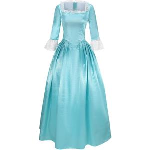 Yejue Women's Royal Princess Costume Medieval Victorian Stage Dress for Opera Theatre Cosplay, M