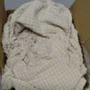 Hokway Stretch Couch Cushion Covers, 3 Piece Individual Sofa Cushion Slipcovers，Jacquard Sofa Seat Slipcover Set, Non-Slip Protector for Cushion (Creamwhite,Small-3PC)