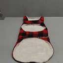 Malier Dog Winter Coat, Classic Plaid Fleece Dog Cold Weather Coats Pet Jacket with Pocket, Windprood Warm Coat Vest Pet Clothes Apparel for Small Medium Large Dogs (Red, Large)