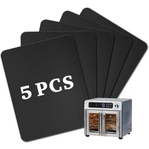5 PCS Teflon Mats Oven Liner for Emeril Lagasse 26 QT French Door 360 Air Fryer, Reusable Air Fryer Liners for Emeril Lagasse Accessories