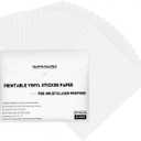 Printable Vinyl Sticker Paper for Inkjet Printer - 8.5"x11" 20 Sheets - Glossy White Printable Vinyl Sheets by JANDJPACKAGING