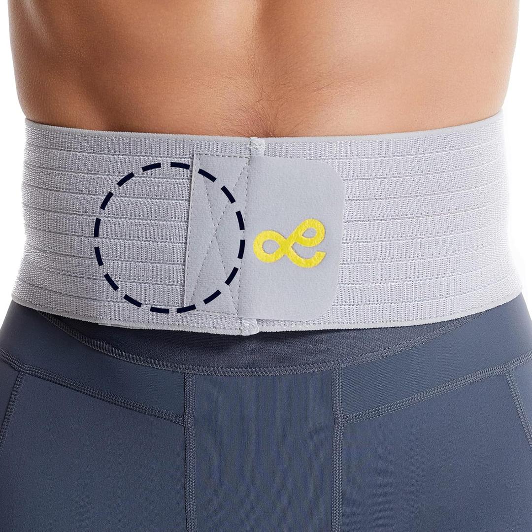 Umbilical Hernia Belt for Men and Women - Abdominal Support Binder with Compression Pad - Navel Ventral Epigastric Incisional and Belly Button Hernias Surgery Prevention Aid (XL)