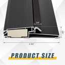 Blulu 36" Aluminum Exterior Door Threshold 4 9/16" Outdoor Swing Threshold Heavy Duty Adjustable Aluminum Door Sill Pan for Weatherproof & Easy Install for Residential/Commercial Use, Black (1 Pcs)