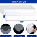 Chinco 30 Pcs Self Adhesive Pockets, Bin Labels for Storage Bins, Clear Pocket Label Sleeves, Plastic Index Card Holder with Top Open for Organizing Bins Box Drawer(18 x 4 Inches)