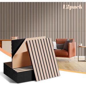 12 Pack Large Acoustical Wall Panels, Sound Proof Panels for Wall, 16 x 12 x 0.4 Inches Self-Adhesive Acoustical Soundproof Panels,Acoustic Treatment for Home Office Recording Studio Camel