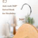 AMKUFO Wooden Hangers 20 Pack Wood Suit Hangers Non Slip Wooden Coat Hangers with Smooth Fnish Cut Notches 360 Swivel Hook Clothes Hangers for Jeans Pants Jackets Shirts Dresses, Natural