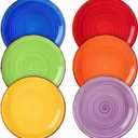 vancasso Bonita Muticolor Salad Plate Set of 6, 7.5 Inch Ceramic Dessert Plate, Dishwasher and Microwave Safe