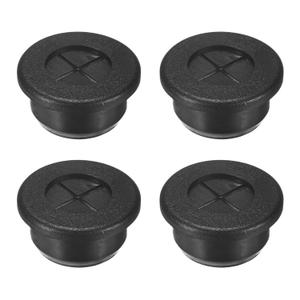 4-Pack Rubber Grommets for Wiring 20mm Desk Grommet Double-Sided Flexible Cable Cord Grommet Desk Hole Cover for Cables/Wires Through Protection Cable Grommet [Black]