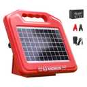 Andmon 50 Miles Solar Electric Fence Charger, 0.95 Joule High-Power Solar Fence Charger for Livestock, Horses, and Wildlife Control, Solar Electric Fence with Easy Installation