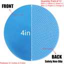 4inch & 9inch Poly Spot Markers for Agility Dot for Gym/PE Training, Dance, 6/12/24 Pcs Round Multiple Color & Size Rubber Non-Slip Spot Marker for Games, Floor Dots and Sport Activities 12Pcs 4 inch + Portable Bag