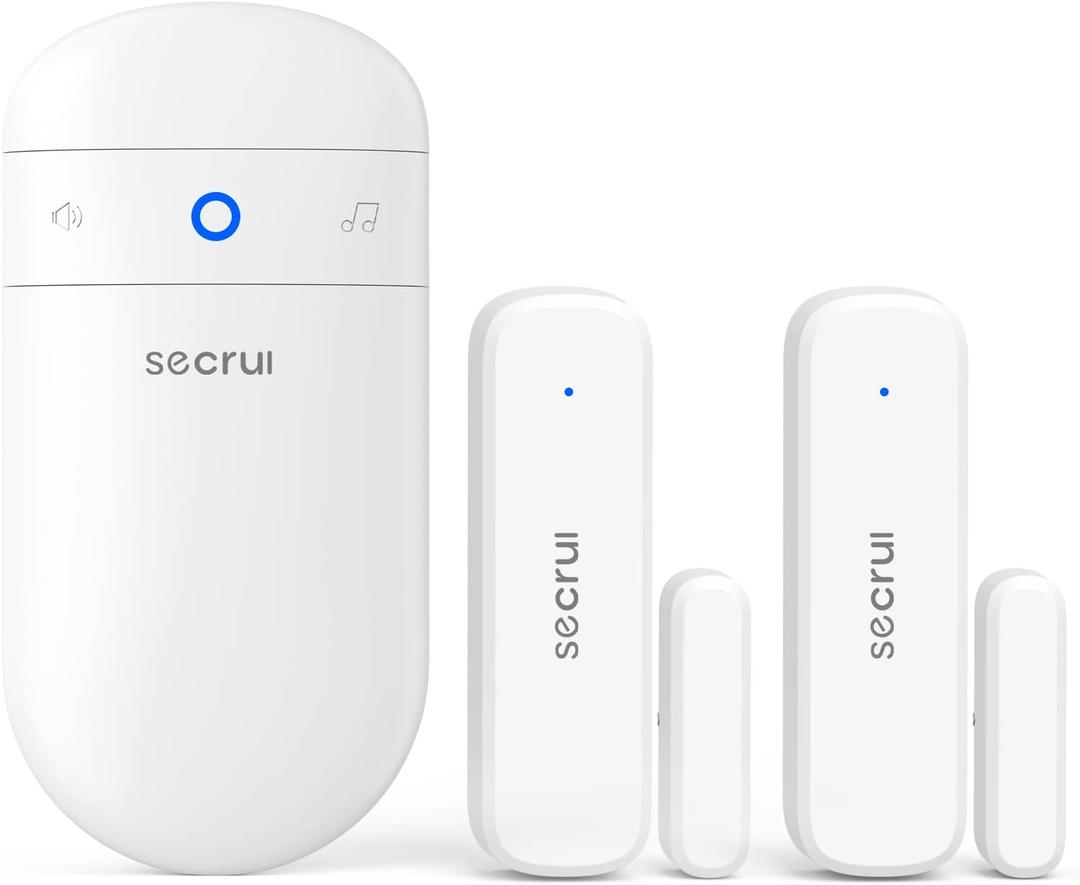 Door Chime When Door Opens, Door Opened Alarm for Home/Business Office/Bedroom Entering, 2-Sensor + 1-Receiver with 500FT Range,58 Chimes,5-Volume Level, Entry Alert for Kids/Toddler/Dementia Safety