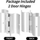 2 Pack Aluminum Snap-On Hinge for PVC Doors Vents or Gates,Perfect for Door Hinges for PVC Built Items (1.23 Inch/31mm)