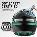 SPARK DOT Certified Youth Motocross Helmet Kids Dirt Bike Helmets - Full Face, Lightweight & Breathable for Off-Road E-Bike BMX MX ATV (with Gloves Goggles Mask) 4Pcs Set Medium