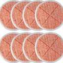 BlueStars 8 Pack Spinwave Replacement Mop Pads Compatible with Bissell Spinwave 2124 2039A 2039 2307 23157 20391 20399 Hard Floor Mop Cleaners - 8 Heavy Scrub Pads (Orange) - Washable & Reusable