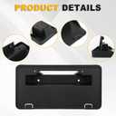 Front Bumper License Plate Frame Bracket Compatible with 2017-2019 Ford F250 F350 Super Duty, Black License Frame Holder Mounting Kit, Replace # HC3Z-17A385-AA FO1068183