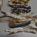 30 Pcs Acrylic Resin Barrettes, Cridoz Barrettes and Pearl Hair Clips for Women, Banges Hair Accessories