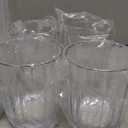 US Acrylic Faceted Clear Plastic Reusable Drinking Glasses (Set of 8) 14oz Rocks & 18oz Water Cups, BPA-Free Tumblers, Made in USA, Top-Rack Dishwasher Safe