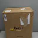 PoKat Farmhouse Table Lamps Set of 2 for Living Room, 27'' Tall Retro Ceramic Bedside Lamps with Linen Lampshade for Bedroom, Vintage Wood-Like Rustic Nightstand Lamp Office Sideboard Hallway (Brown)