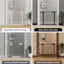 Cumbor 29.7-40.6" Baby Gate for Stairs, Baby Essential Safety Gate, Mom's Choice Awards Winner-Dog Gate for Doorways, Pressure Mounted Auto-Close Pet Gates for Dogs Indoor, Durable Child Gate, Black