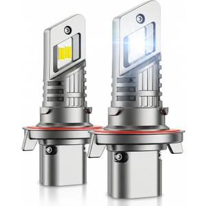 SEALIGHT H13/9008 LED Bulbs, 30,000LM Super Bright 6500K Cool White, 1:1 Mini Wireless Halogen Replacement Bulbs with Fan Cooling, Plug and Play, Pack of 2
