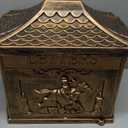 Mailbox Rustproof Cast Aluminum Locking Security Post Mount Mail Box, Large, Bronze