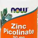 NOW Foods Now Foods Zinc Picolinate, 50 mg, 120 Veg Capsules, 3 Pack (EXP 06/07/31)