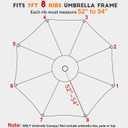 Blissun 9ft Patio Umbrella Replacement Canopy, Market Umbrella Top, Outdoor Table Umbrella Canopy for 8 Ribs, Canopy Only