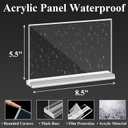 Acrylic Sign Holder 8.5 x 5.5 Horizontal, 8Pack Double-Sided Standup Table Top Clear Sign Holders, T Shape Plastic Acrylic Picture Frame Menu Flyer Paper Holder Display Stands for Office Store Wedding