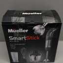 Mueller Multistick 5-in-1 Immersion Blender Handheld, 12 Speed Hand Mixer - Turbo Boost, Heaviest Duty Copper Motor, Titanium Blades Hand Blender, Milk Frother Wand, Whisk, Beaker, Chopper, Grey (Gray)