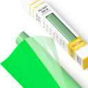 TUBITHERM Flock - Flock Heat Transfer Vinyl - 12 in x 36 in Iron-On Foil with Velvet Surface - Easy to Cut & Weed for DIY Shirts - Neon Green