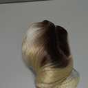 Hair Toppers for Women Synthetic Hair, 360° 3D Cover Wispy Bangs Hair Pieces, Hair Toppers for Women with Thinning Hair Pieces (Ombre Mix Blonde with Dark Root to Blonde)