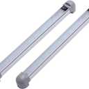 Lightronic LED Light Fixture 13.5" Compact Size, 6000K Cool-White Even Diffused Beam, 12V/24V DC, Built-in On/Off Rocker Switch, 180 Pivoting Mounts Aluninum Housing for RV & Enclosed Trailer, 2-Pack