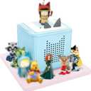 Taladad for Tonie Shelf, Tonies Storage for Toniebox 1 and Toniebox 2 Tonie Figures Creative Tonies Magnetic Shelf for,Tonie Box Player 10-30 Characters (Pink)